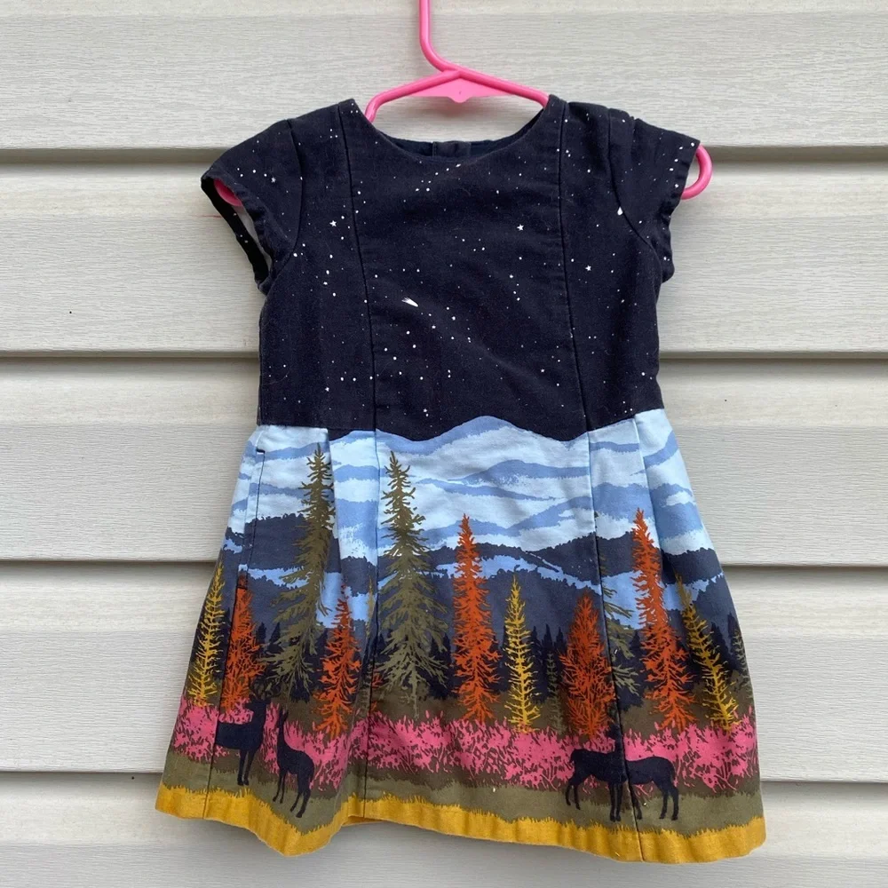 Genuine by Oshkosh Starry Night Mountain Forest Dress